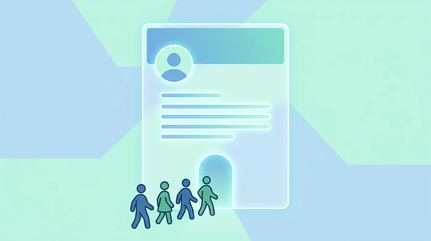 A LinkedIn profile doing the selling: photo, headline, About section, and activity feed reviewed by a prospect before they accept a connection request
